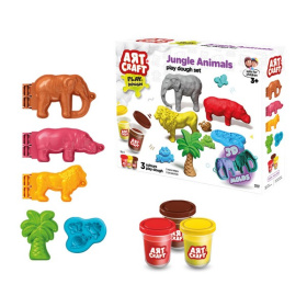 Игрушка AЯT CRAFT Набор для лепки Африка, тесто 3х56г Игрушка AЯT CRAFT Набор для лепки Африка, тесто 3х56г