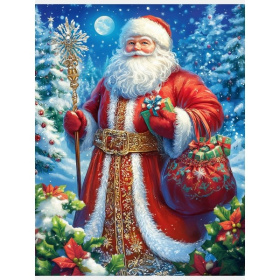 Холст с красками 17х22 см по номерам в коробке (14цв.) Подарки от Деда Мороза, Холст с красками 17х22 см по номерам в коробке (14цв.) Подарки от Деда Мороза,