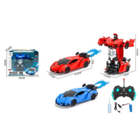 Робот-трансформер на пульте радиоуправления, с паром, в ассортименте