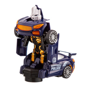 Машинка "Полиция" на батарейках, трансформируется в робота