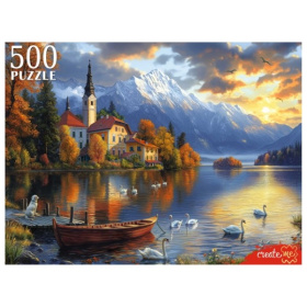 Пазлы 500 элементов. Закат на озере Блед