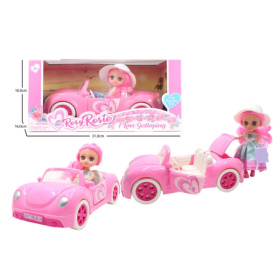 Мини-кукла с машинкой, двери открываются, 2 вида в ассортименте