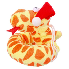 Мягкая Игрушка RELANA, Змейка оранжево - желтая в красном колпаке, 30 см Мягкая Игрушка RELANA, Змейка оранжево - желтая в красном колпаке, 30 см