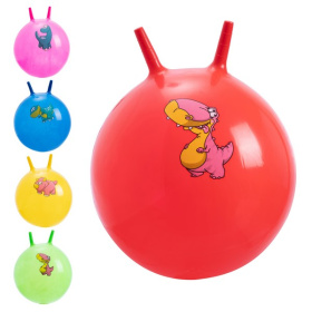 Мяч гимнастический с рожками, 55см, "Животные" в ассортименте