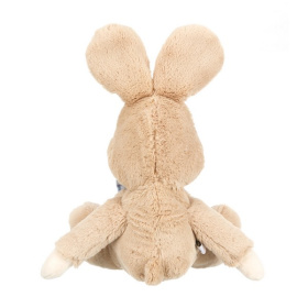 Зайчик с голубым бантиком в клетку, 20 см