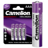 Батарейка мизинчиковая (4 шт на блист.) ААА 1.5В "Camelion Ultra LR03 BL-4" (LR03-BP4UT), на картоне 1,5*11,4*8,4 см