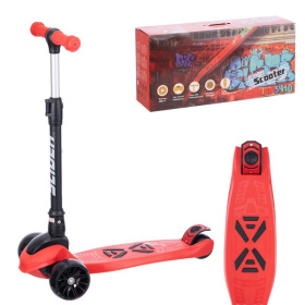 Самокат трехколесный Slider, колеса светящиеся, руль складной