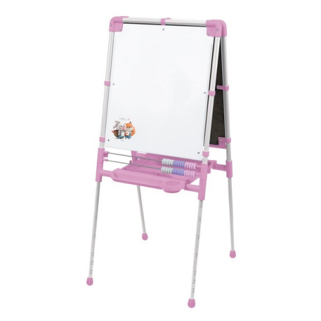 Доска знаний-мольберт 1 двусторонний, цвет: розовый-2