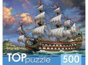 TOPpuzzle. Пазлы 500 элементов "Парусник в море"