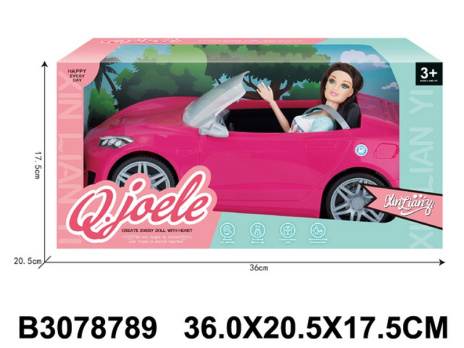 Набор игровой "Кукла с машинкой"