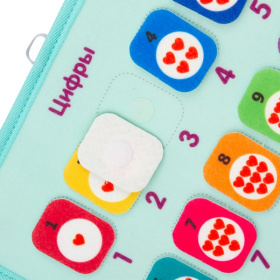 Набор развивающий Elefantino "Хочу все знать",8 страниц (элементы на липучках): цвета, формы и др.