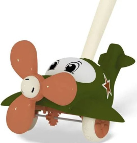 Игрушка-покатушка «Самолет» цвета микс в сетке