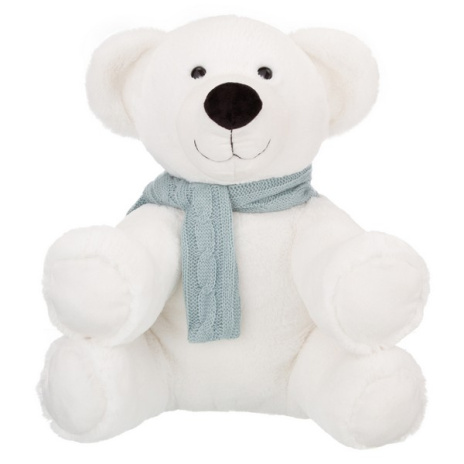 Полярный мишка в шарфике, 36 см