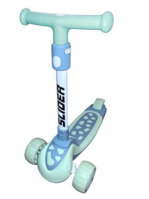 Самокат трехколесный Slider, колеса светящиеся, руль складной