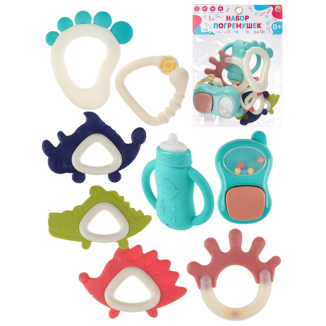Погремушка "Веселые звуки"0+(8 шт, в пакете) Погремушка "Веселые звуки"0+(8 шт, в пакете)