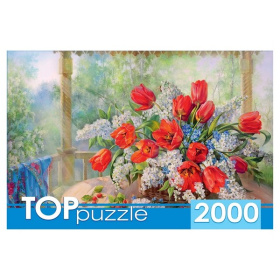 TOPpuzzle. ПАЗЛЫ 2000 эл. РУССКАЯ КОЛЛЕКЦИЯ. О.ДАНДОРФ. ТЮЛЬПАНЫ С ЧЕРЁМУХОЙ TOPpuzzle. ПАЗЛЫ 2000 эл. РУССКАЯ КОЛЛЕКЦИЯ. О.ДАНДОРФ. ТЮЛЬПАНЫ С ЧЕРЁМУХОЙ