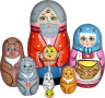 Матрешка "Колобок" 7 перс.