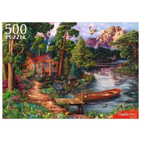 Пазлы 500 элементов. ДОМИК У РЕКИ