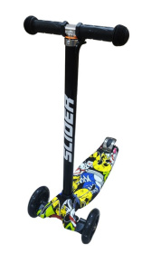 Самокат четырехколесный Slider, колеса светящиеся (диаметр 118/76 мм)