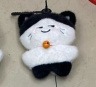 Котик бело-черный, 12 см