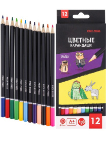 Карандаши цветные, 12 цв, дерево MINI FRIENDS набор, гексаг, 2М, гриф. d=3мм