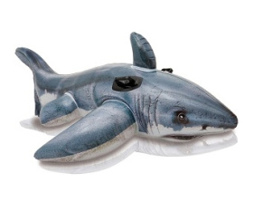 Игрушка надувная для плавания 173x107 см. Акула с ручками INTEX. (в коробке) Арт. 57525NP