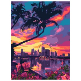 Картина по номерам на картоне 28,5*38 см "Лето в Майами"