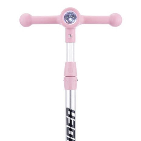 Самокат трехколесный Slider, светящиеся колёса и платформа, руль складной с фонариком