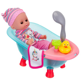 Набор "Girl's Club" "Маленькая мама", пупс 30 см, туалет (свет, звук), ванна с водой, аксессуары