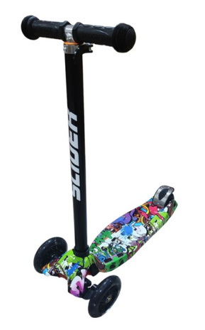 Самокат четырехколесный Slider, колеса светящиеся (диаметр 118/76 мм)