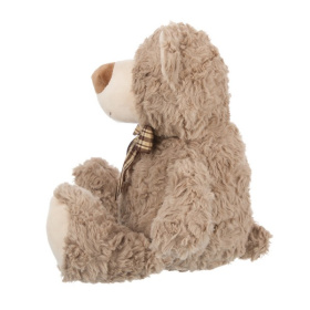 Мишка с коричневой ленточкой в клетку, 20 см Мишка с коричневой ленточкой в клетку, 20 см