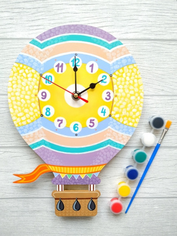 Сувенирный набор для творчества Часы-раскраска "Воздушный шар"
