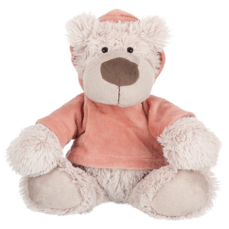 Мишка бежевый в свитере, 19 см