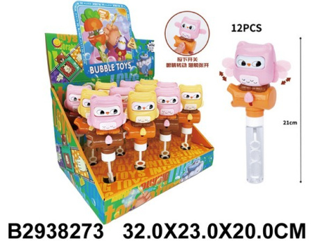 Пузыри мыльные "Совушка" (12 шт. в  наборе)