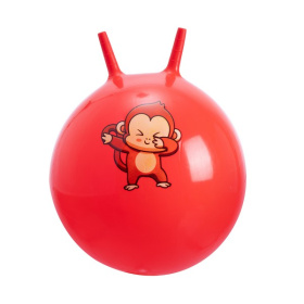 Мяч гимнастический с рожками, 55см,  "Животные" микс цвета