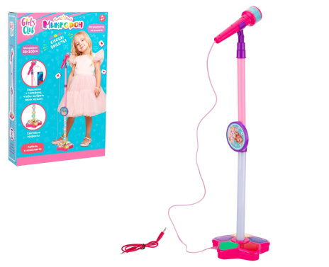 Микрофон "Girl's Club", размер 38*100 см, цвет розовый Микрофон "Girl's Club", размер 38*100 см, цвет розовый