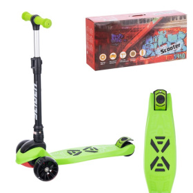 Самокат трехколесный Slider, колеса светящиеся, руль складной