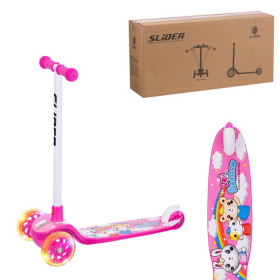 Самокат трехколесный Slider, колеса светящиеся