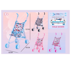 Коляска для кукол, металлическая, размер: 32*45*52 см, 3 вида в ассортименте