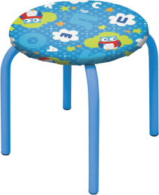 Табурет с совятами на синем