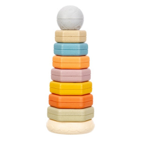 Пирамидка Elefantino "Первые уроки", размер: 21*8 см, 9 деталей