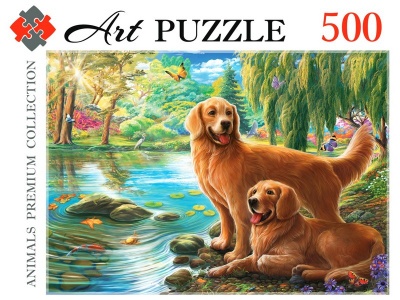 Artpuzzle. ПАЗЛЫ 500 элементов. РЫЖИЕ СОБАКИ У ОЗЕРА