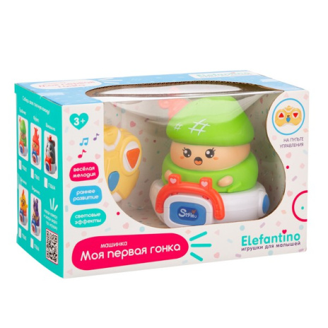Машинка "Грибочек" "Elefantino" на пульте р/у, игрушка снимается, световые и звуковые эффекты