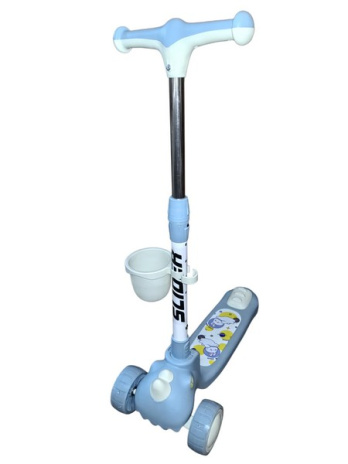 Самокат трехколесный Slider, колеса светящиеся, руль складной