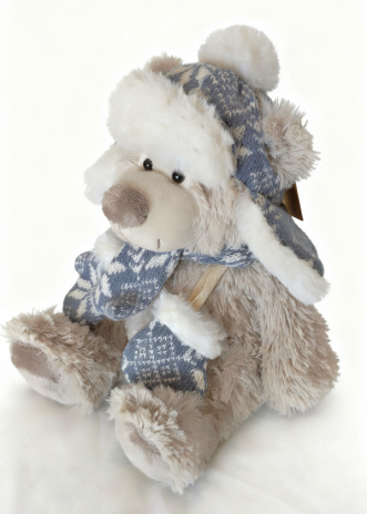 Игрушка мягконабивная ТМ "Relana" Мишка Макс темно-бежевый в шапке с варежками, 18 см Игрушка мягконабивная ТМ "Relana" Мишка Макс темно-бежевый в шапке с варежками, 18 см
