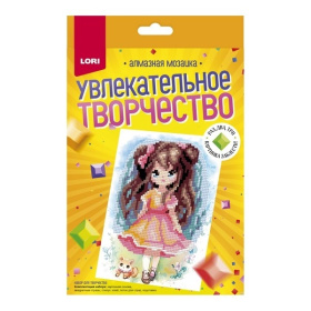 Алмазная мозаика 15*20 детская (неполное заполнение) "Прогулка", европодвес