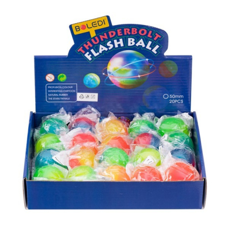 Мяч-попрыгун, диаметр 50 мм, 5 видов, со светом