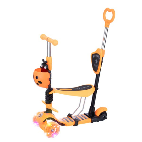 Самокат трехколесный Slider с ручкой управления, колеса светящиеся