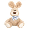 Зайчик с голубым бантиком в клетку, 25 см