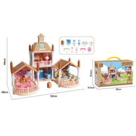 Набор "Дом", домик с капибарами, размер: 44*48*52 см, фигурки, мебель